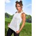OYOANGLE Women's Camo Print Sleeveless Workout Tank Top - White | Active Gym Shirt - Buy Online on GoSupps.com