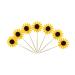 50 Pcs Sunflower Cupcake Topper Flower Cake Topper Fruit Picks Party Cupcake Topper For Birthday Party Wedding Baby Shower Decoration Supplies (Yellow)