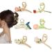 ORGUNE 6 Pcs Large Cute Metal Flower Claw Hair Clips Nonslip Gold Claw Hair Clip  Strong Hold Fashion Hair Accessories for Women and Girls with Thick Thin Curly Hair
