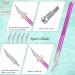 6 Pieces Stainless Steel French Nail Trimmer Set - Acrylic Nails Cutters with 5 Spare Blades & 2 Handles for Perfect Manicure - DIY Colorful Nail Art Tools - Buy Online on GoSupps.com
