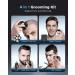 ATEEN 5-in-1 Wet/Dry Head Shaver for Men - Cordless Electric Razor Grooming Kit with LED Display - USB Rechargeable - Black - Buy Online on GoSupps.com
