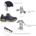 Gr del Crampons for Mountain Shoes | 19 Teeth Stainless Steel Anti-Slip Spikes for Hiking Trail Running & Trekking | Adult & Children's Sizes - Buy Online on GoSupps.com