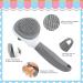 Self Cleaning Cat Brush for Shedding and Grooming with Hair Comb - Grey - Buy Online on GoSupps.com