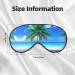 Shop Palm Trees & Clear Sea Print Unisex Sleep Mask - Double-Sided Eye Mask for Sound Sleep & Skin Care - Buy Online on GoSupps.com