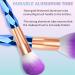 10pcs Premium Synthetic Makeup Brush Set - Blue & Purple Gradient with Diamond Handle | Perfect for Foundation Powder & Eyeshadow - Professional Zebra Pattern - Buy Online on GoSupps.com
