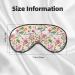 Buy Bunny Floral Print Sleep Eye Mask - Soft Blindfold & Travel Eyeshade with Elastic Strap - Buy Online on GoSupps.com