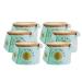 Sal de Ibiza Flor de sal Set of 6 clay pots with porcelain spoons 125 g Ibiza salt.