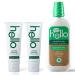 Hello Naturally Whitening Fluoride Toothpaste and Naturally Fresh Antiseptic Mouthwash Farm Grown Mint Alcohol Free Vegan SLS Free and Gluten Free 4.7 Ounce Tubes (Pack of 2) 16 Ounce Bottle 2 pack + rinse