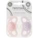 Twistshake Orthodontic Pacifiers - 2 Pack BPA-Free for 6+ Months - Pastel Pink & Purple - Buy Online on GoSupps.com