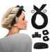 Heatless Hair Curler For Long Hair Curls - 61 Extra Long Heatless Curling Rod Headband  Velour No Heat Curling Ribbon Kit You Can Sleep In Soft Cotton Curling Ribbon Overnight For Women(Black)