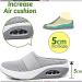Women's Orthopedic Diabetic Walking Shoes - Air Cushion Slip On, Mesh, Grey - Size 5 - Buy Online on GoSupps.com
