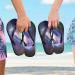 Mnsruu Nebula Space Spiral Galaxy Flip Flops | Stylish Sandals & Home Slippers for Men & Women | Perfect for Hotels Spas & Travel - Buy Online on GoSupps.com