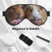 SSIMOO Guinea Pigs & Cupcakes Sleep Mask | Adjustable Breathable Eye Mask for Comfortable Sleep | Fashionable Black Design - Buy Online on GoSupps.com