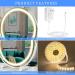 Gvnkvn 20 Vanity Mirror with Lights | LED Makeup Mirror | Large Round Lighted Mirror | Smart Touch Control | 3 Colors Dimmable | 360 Rotation | White - Buy Online on GoSupps.com