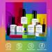 RARJSM 9D Neon Cat Eye Gel Nail Polish Set - 6 Colors with Glitter & Magnet | UV LED Curing - DIY Home Salon - Buy Online on GoSupps.com