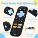 Silicone Remote Teething Toy with Pacifier Clip for Babies 3-12 Months - Sensory Chew Toy for Infant Toddlers - Black - Buy Online on GoSupps.com