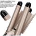 3 Barrel Curling Iron Temperature Adjustable Portable Crimper Hair Iron Ceramic Tourmaline Triple Barrels Hair Crimper with Long-Lasting Styling for Travel Beach Waves Gold 110 240v(US 32mm) - Buy Online on GoSupps.com