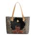 FZNHQL Tote Bags African American Handbags For Black Women Fashion Shoulder Bags Beach Work Travel Gift Bag One Size Black Girl-2