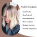 Allbell Ombre Platinum Blonde Bob Wigs with Bangs | Ash Blonde Straight Synthetic Hair for Women - Buy Online on GoSupps.com