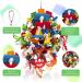 MQUPIN Large Bird Parrot Toy | 100% Natural Wooden Blocks | Chewing Toy for Parrot Cage | Ideal for African Grey, Macaws | Colourful - Buy Online on GoSupps.com