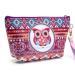 Cartoon owl cosmetics bag travel make-up bag girl portable make-up bag Small make-up clutch bag cultural bag pocket tour operator zip handbag owl
