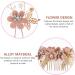 Garneck Rhinestone Wedding Hair Pins - 3Pcs Bridal Hair Clips for Women - Pink Floral Hair Accessories - Buy Online on GoSupps.com