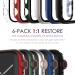 Fullife 6-Pack PC Matte Case with Tempered Glass Screen Protector Compatible with Apple Watch Series 6/5/4/SE Overall Shockproof Bumper for iWatch.40mm (Green/Blue/Red/Midnight/Starlight/transparent) Green/Blue/Red/Midnight/Starlight/Clear 40mm - Buy Online on GoSupps.com