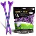 EAGLE WORK Plastic Golf Tees Pack of 50/100(3-1/4'' & 2-3/4'') 4 Prongs Golf Tees More Durable and Stable Reduces Friction & Side Spin Plastic Tees 3-1/4''(50pcs)