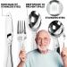 BunMo Weighted Utensils for Tremors and Parkinson's - Heavy Silverware Set for Patients - Adaptive Eating Flatware (4 Pieces) - Buy Online on GoSupps.com