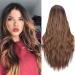 Colorfulpanda Long Ombre Brown Blonde Wig for Women - Natural Wavy Curly Heat Resistant Hair with Dark Roots - Perfect for Everyday Wear and Cosplay Parties - Buy Online on GoSupps.com