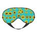 SSIMOO Sunflowers Pattern Print Ultra-Soft Light-Blocking Eye Mask for Optimal Comfort and Restful Sleep Black