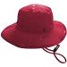 Wide Brim XL Extra Large Big Head Size Summer Sun Hat Water Repellent Rain Protection Chin Strap String Fishing Men and Women X-Large-3X-Large Red With Top Pocket (suitable:60cm-63cm)