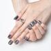 GLAMERMAID Extra Short Squoval Press on Nails - Halloween Rainbow Black Gel 24 Glossy Reusable Acrylic Manicure Kits for Women - Buy Online on GoSupps.com