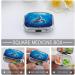 Pill Box Turtle Blue Water Print | 2 Compartment Portable Pill Organizer | Decorative Metal Medicine Case for Pocket & Purse - Buy Online on GoSupps.com