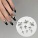 FINEPOTY Nail Charms 30 piece Set For DIY Nail Art Design Nail Accessories Nail Rhinestones Pearl and Diamond Cross Charms - Buy Online on GoSupps.com