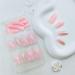 Light Pink Press On Nails - Short Coffin Acrylic Nails with Shimmer & Glitter | 24 Pcs Full Cover False Nails for Women - Perfect Gradient Design - Buy Online on GoSupps.com