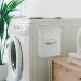 Magnetic Lint Bin for Laundry Room | Metal Trash Can with Lid | Farmhouse Lint Holder & Dryer Lint Brush - Stylish Storage Decor - Buy Online on GoSupps.com