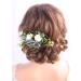 Kercisbeauty Dusty Blue Wedding Floral Hair Comb Navy Blue Headband for Brides Garden Wedding Bridal Bridesmaide Headpiece Girl Prom Hair Dress - Buy Online on GoSupps.com