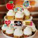 24Pcs Thank You Teacher Cupcake Toppers Thank You Cupcake Toppers Teacher Appreciation Decorations for Teachers Day Party Decorations - Buy Online on GoSupps.com