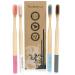 Bamboo Toothbrush Eco-Friendly Pack of 4 | Biodegradable Handle with BPA-Free Soft Bristles - Buy Online on GoSupps.com