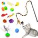 Malier Cat Toys Set - Interactive Collapsible Cat Tunnels, Feather Toy, Crinkle Balls - for Indoor Cats, Kittens, and Small Pets - A-Rainbow - Buy Online on GoSupps.com