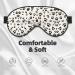 Bone and Paw Print Double-Sided Sleep Eye Mask | Soft Blindfold with Adjustable Strap | Light Blocking Black - Comfort for Travel & Sleep - Buy Online on GoSupps.com