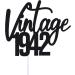 LVUPKFF Vintage 1942 Cake Topper 80th Men and Women Birthday Derations Funny 80 Fabulous and Happy Eighty Party Handmade (Black) - Buy Online on GoSupps.com