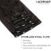 Lacer 10 Yaki Clip in Hair Extensions 120G 7 Pieces 10 Inch - Natural Black Remy Human Hair for Fashion Black Women with Relaxed Hair - Buy Online on GoSupps.com