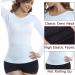 +MD Bamboo Women's Slimming Thermal Undershirt - White | Large | Tummy, Waist, and Bust Shaping | Long Sleeve Round Neck - Buy Online on GoSupps.com