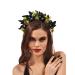 IYOU Flower Headband Floral Dark Blue Headpiece Festival Halloween Hair Accessories for Women and Girls