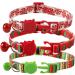 BoomBone Breakaway Cat Collar with Bell - Christmas Puppy Holiday Collars (Red/Green/Red) - Buy Online on GoSupps.com