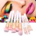 10-Piece Pink Kabuki Makeup Brush Set - Synthetic Eyeshadow Primer Powder Blush & Contour Brushes for Flawless Application | International Shipping - Buy Online on GoSupps.com