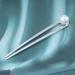 Dervivea French Pearl Hair Pins Silver U-Shape Hair Stick Hair Pin White Pearl Hair Fork Pins Minimalist Metal Updo Sticks Bun Decorative Hair Accessories for Women - Buy Online on GoSupps.com