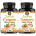 Angry Supplements Just Pure Turmeric Root with Black Pepper Support Comfort Flexibility Blend 2-Pack (120 Vegetarian Tablets Total) 4-Month Supply